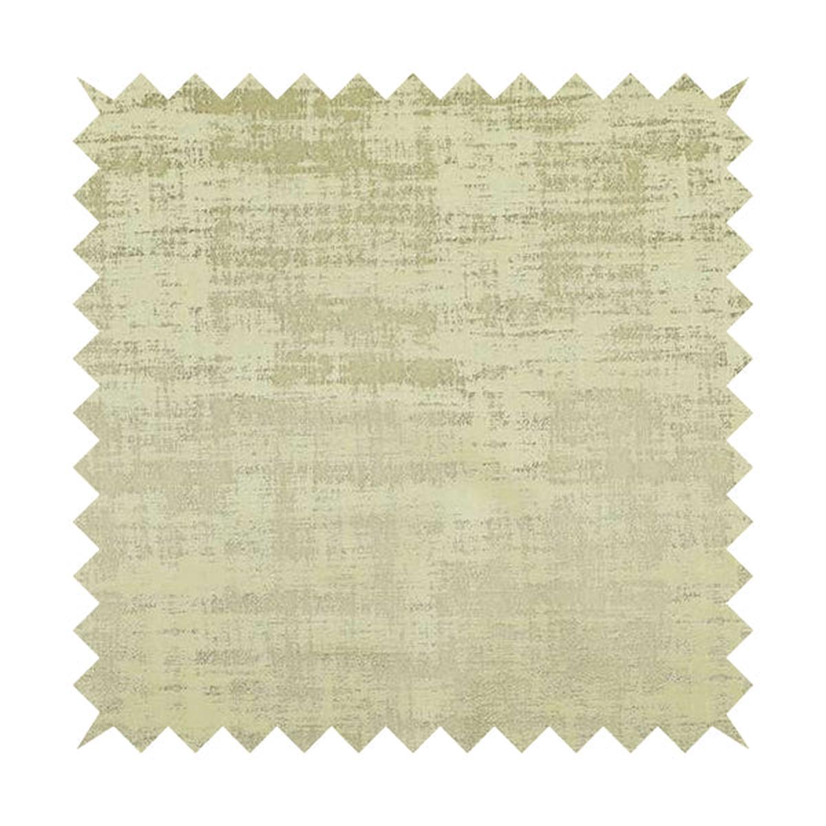 Milan Semi Plain Abstract Soft Velvet Upholstery Furnishing Fabric In Cream