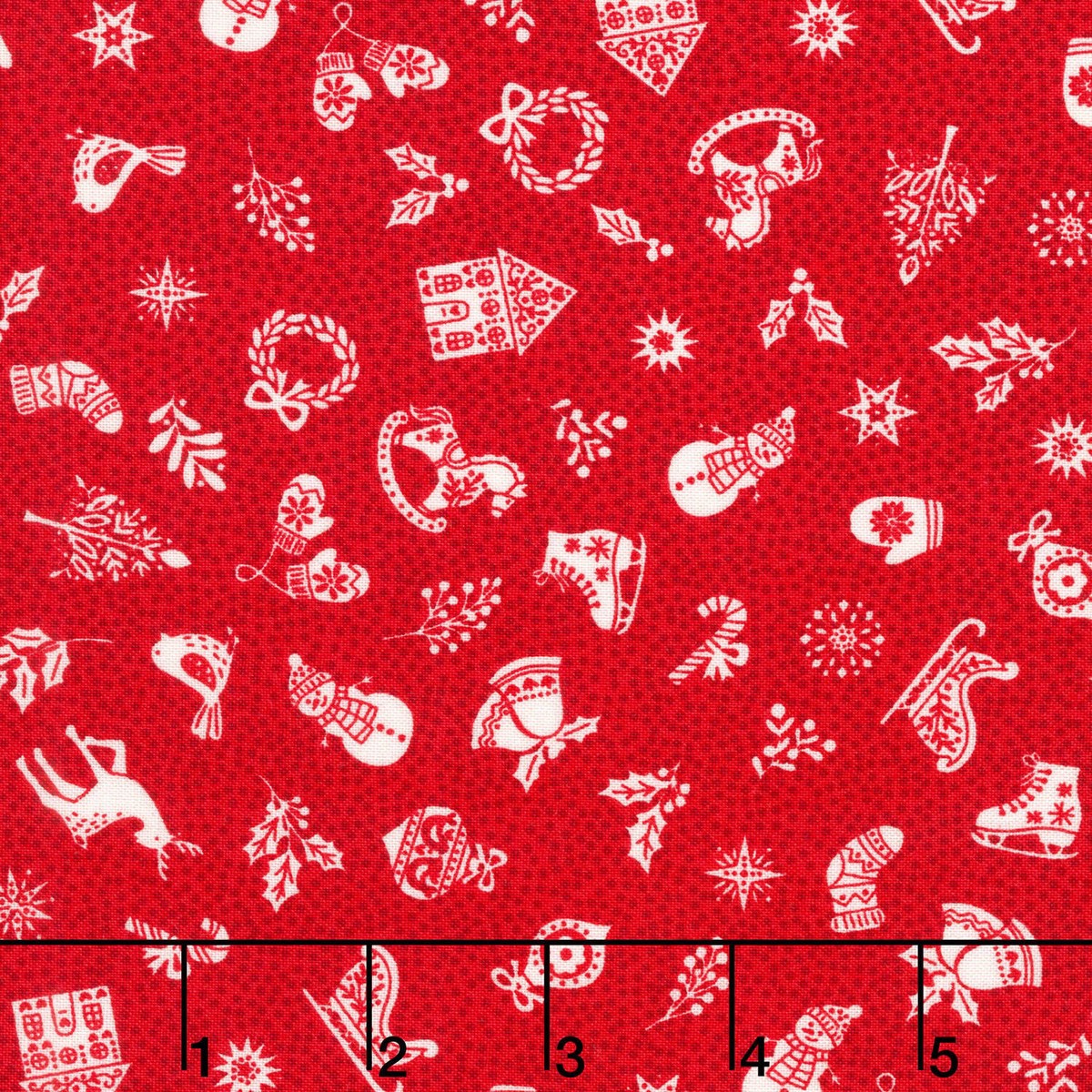 Scandi - Charms Red Yardage