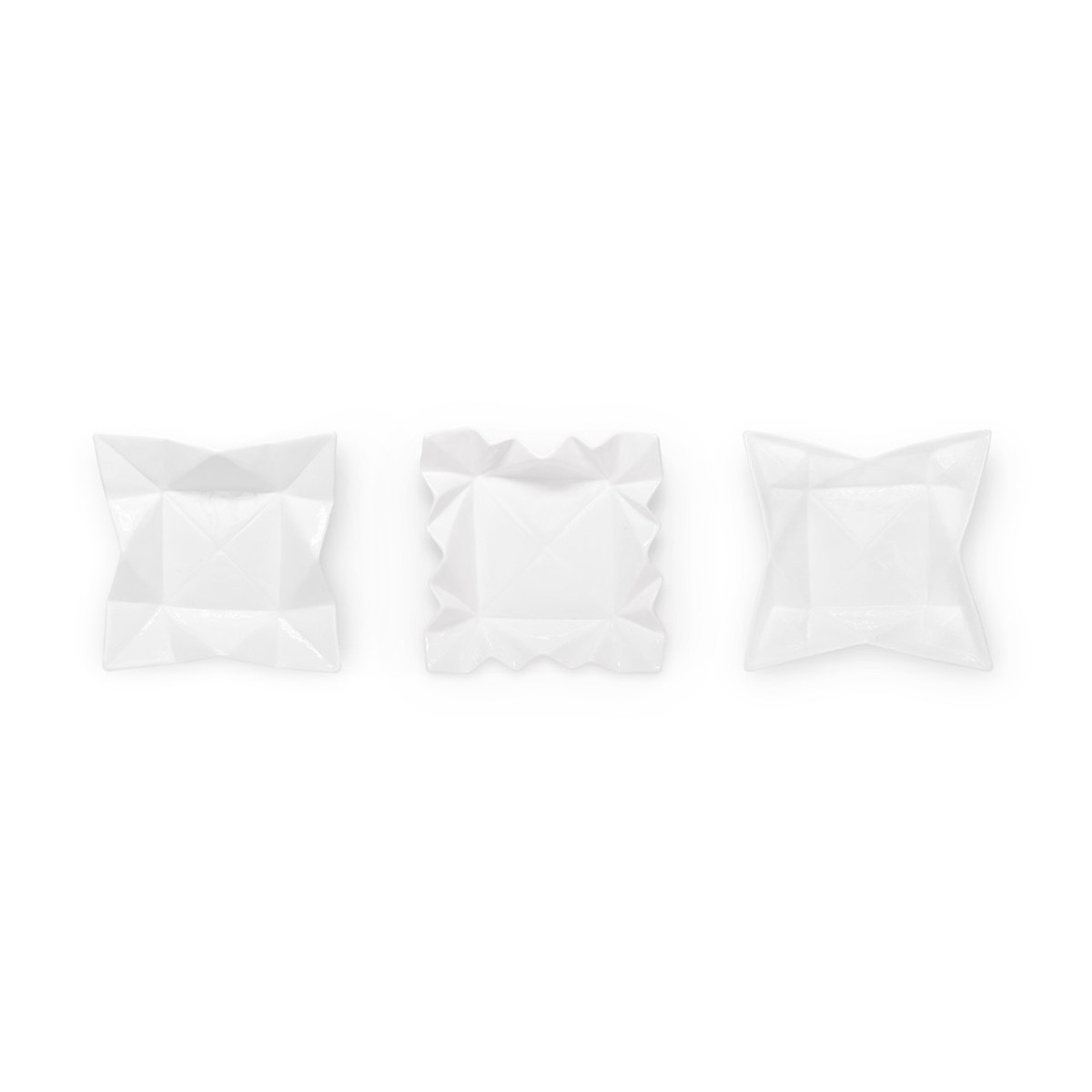 Villa & House - Origami Set of 3 Catch All, Blanc de Chine