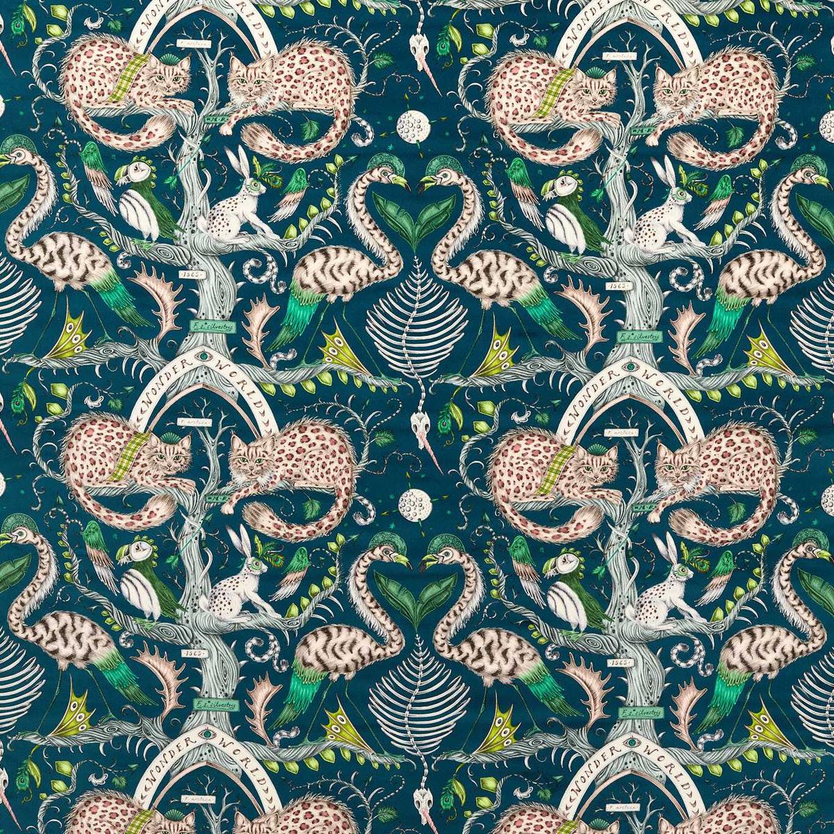 Wonder World Velvet - Teal | Quantity (Metres)