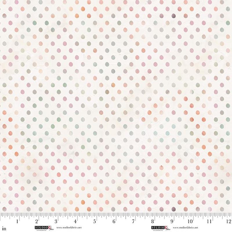 Fabric Studio E Cream Shaded Dot Sweet Child of Mine by the Quarter Yard 8666-14