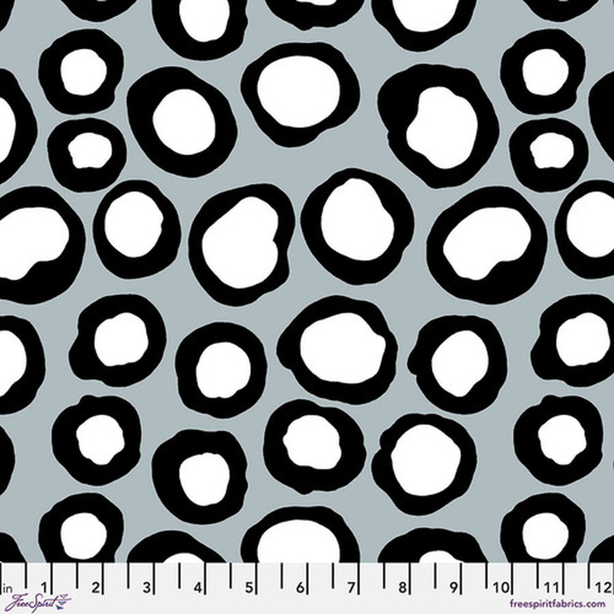 February 2023 Collective - Fish Lips - Black/Grey by Brandon Mably for Kaffe Fassett
