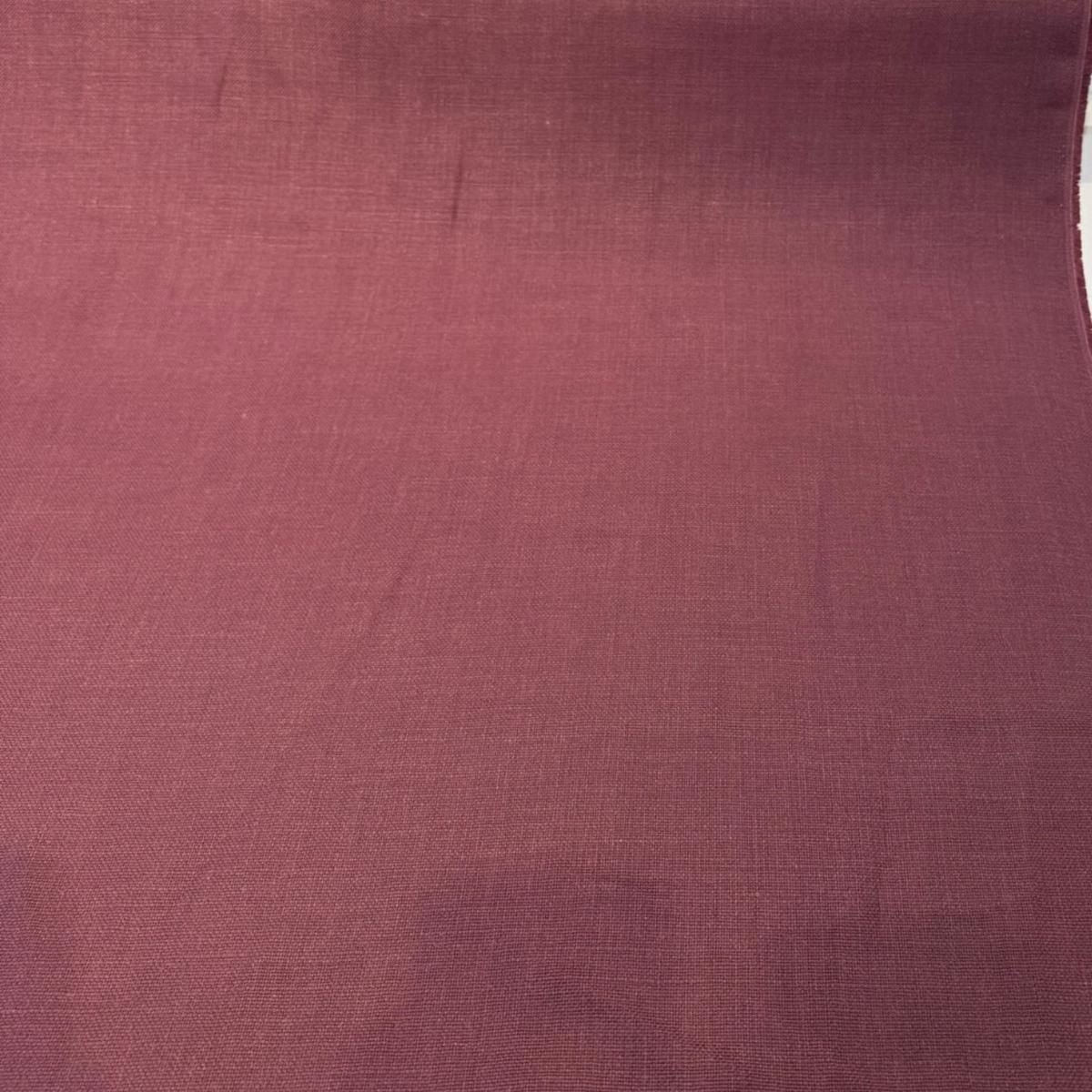 Libeco Belgian Tailored Linen Sanfor Airo Merlot Fabric By The Yard