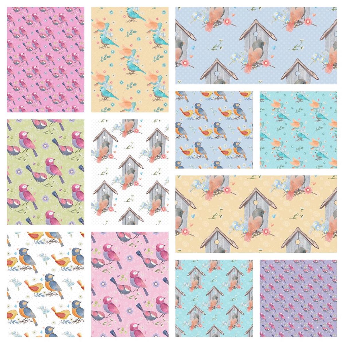 Birds of Beauty Fabric Collection - 1 Yard Bundle