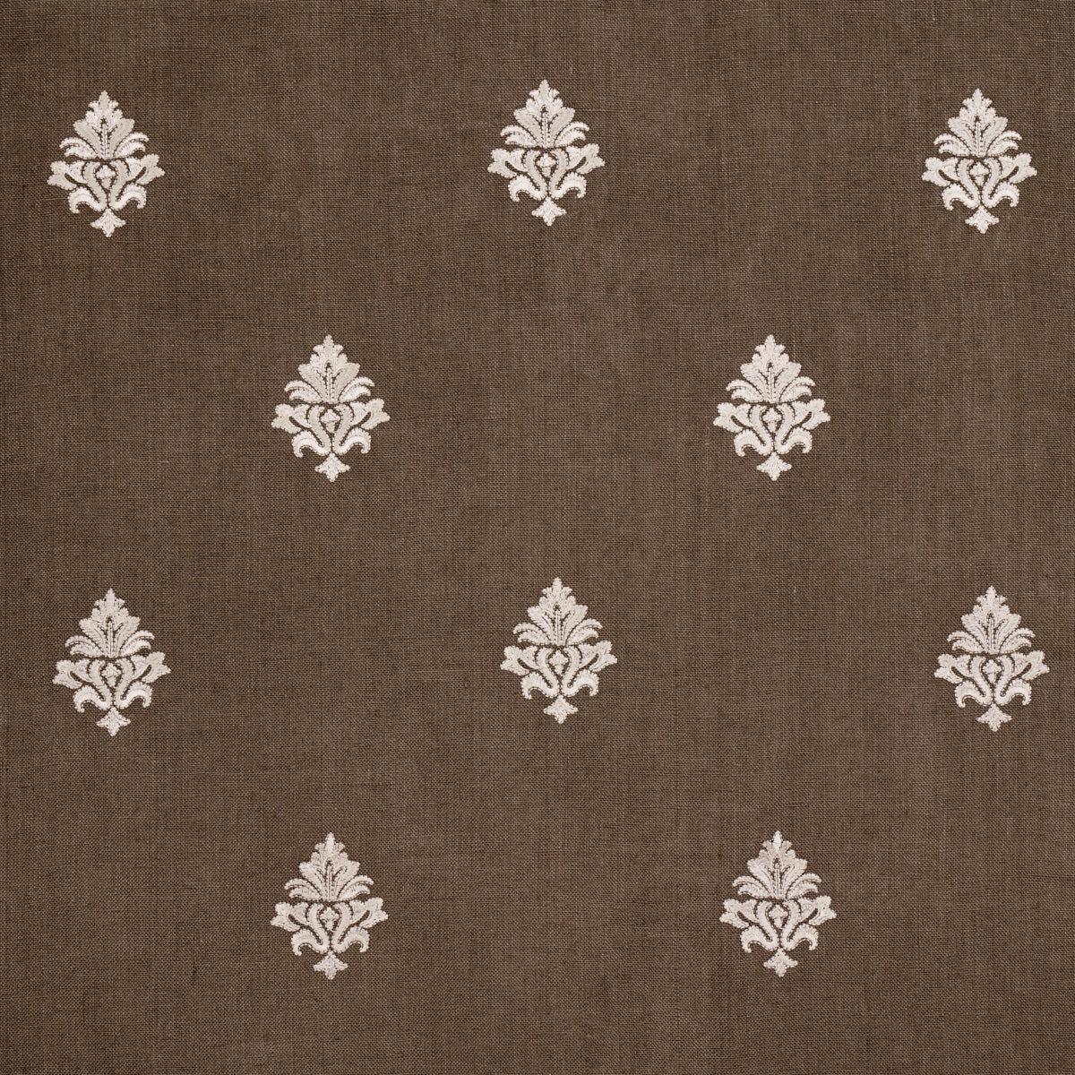 Lorenzo Embroidery Coffee Bean Fabric