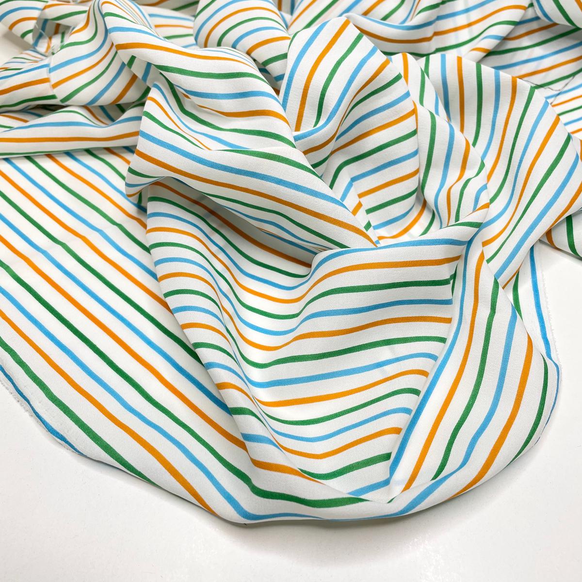 Rainbow Opal - Poly Woven - White Multi Stripes - 2.4M Bundle