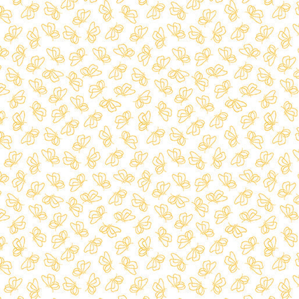 Flutter By White/Maize Cotton 44"/45" Fabric Per Yard