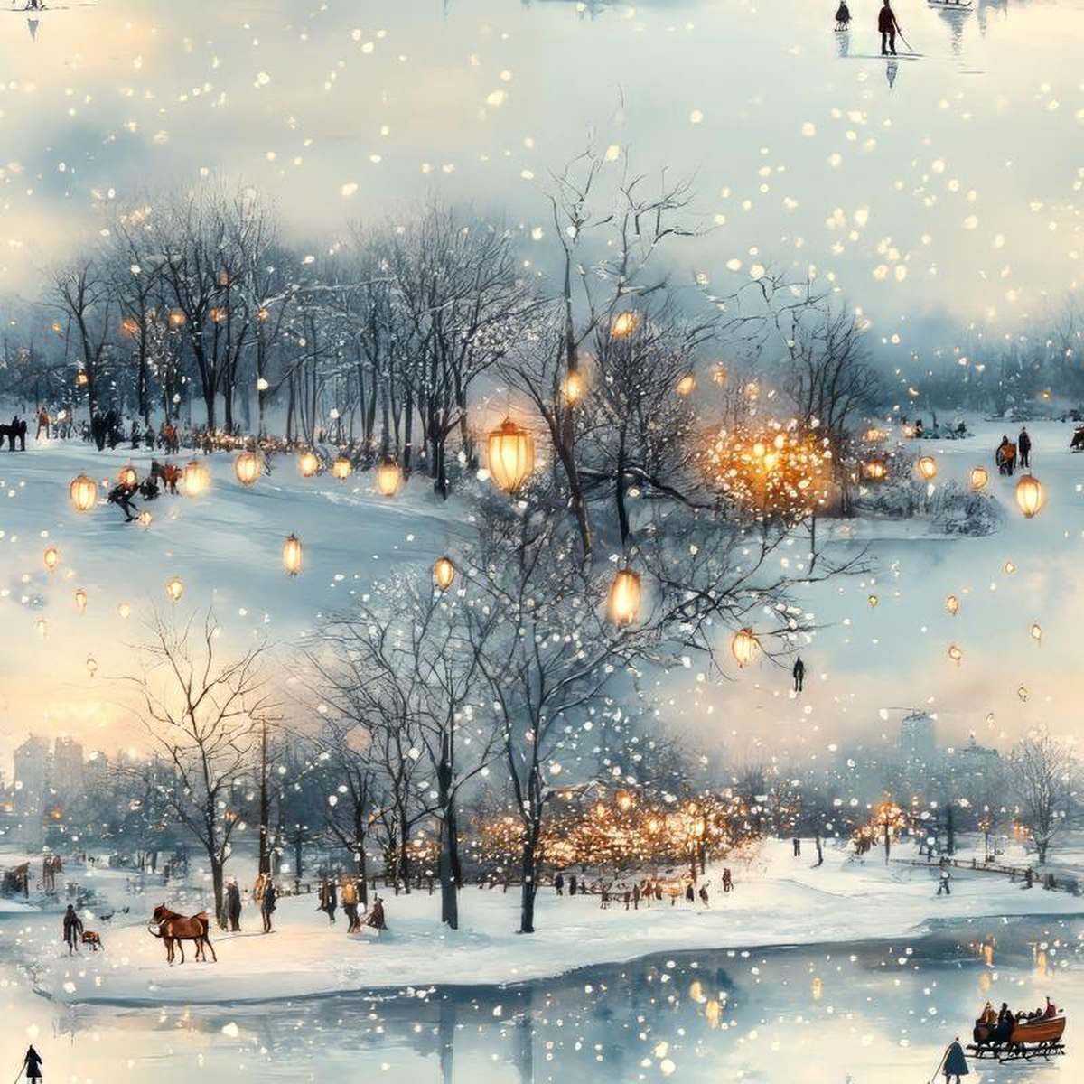Frosty Wonderland Pattern 13 Quilting Cotton Fabric