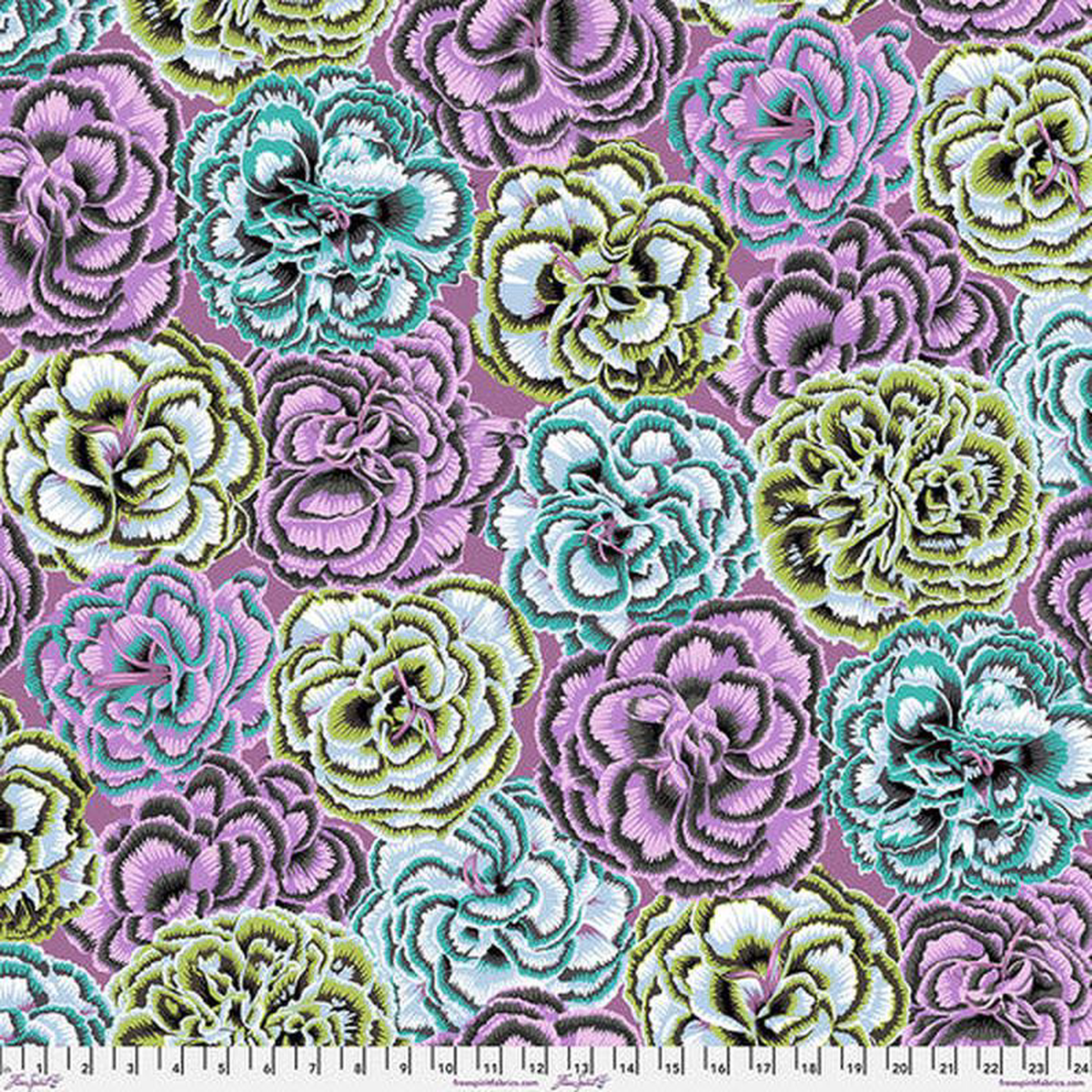 Kaffe Fassett Collective 8211 August 2025 PWPJ133Contrast Picotee Carnations Contrast