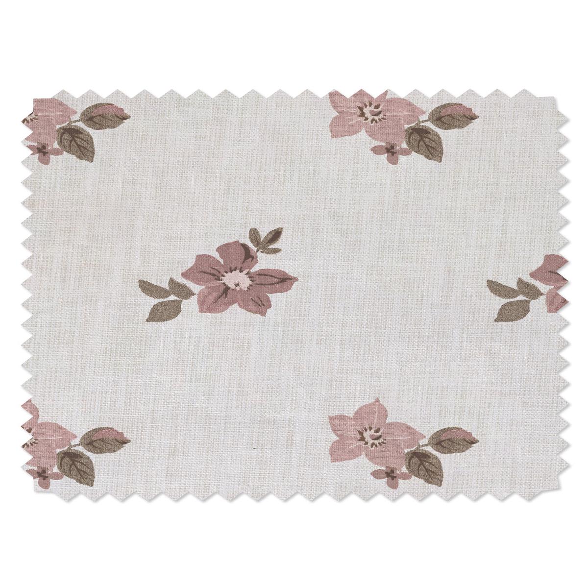 'Anna Floral' Linen Fabric by Nathan Turner - Pink Brown