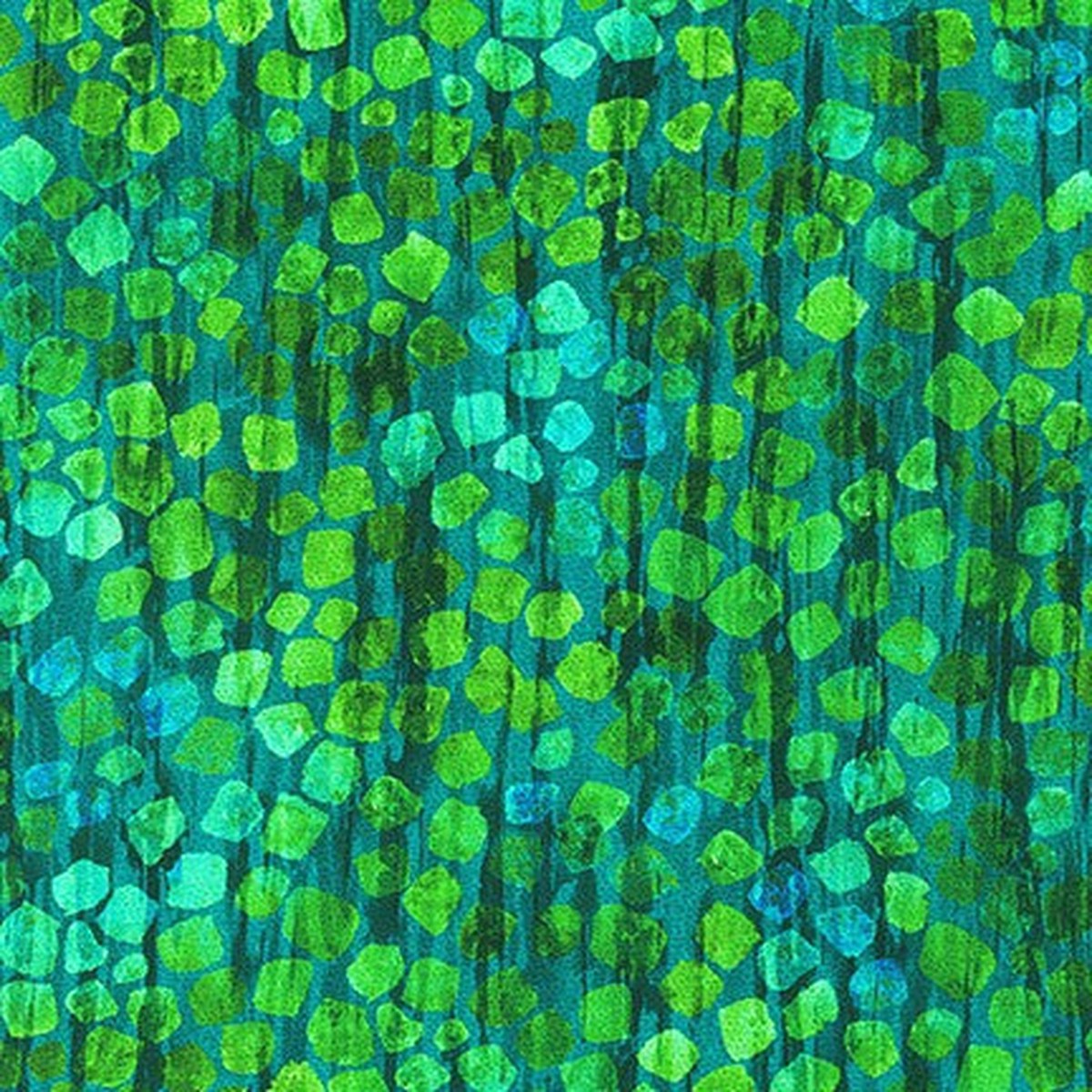 Nature's Pace - Green - Cotton Sateen - Wideback - 50cm