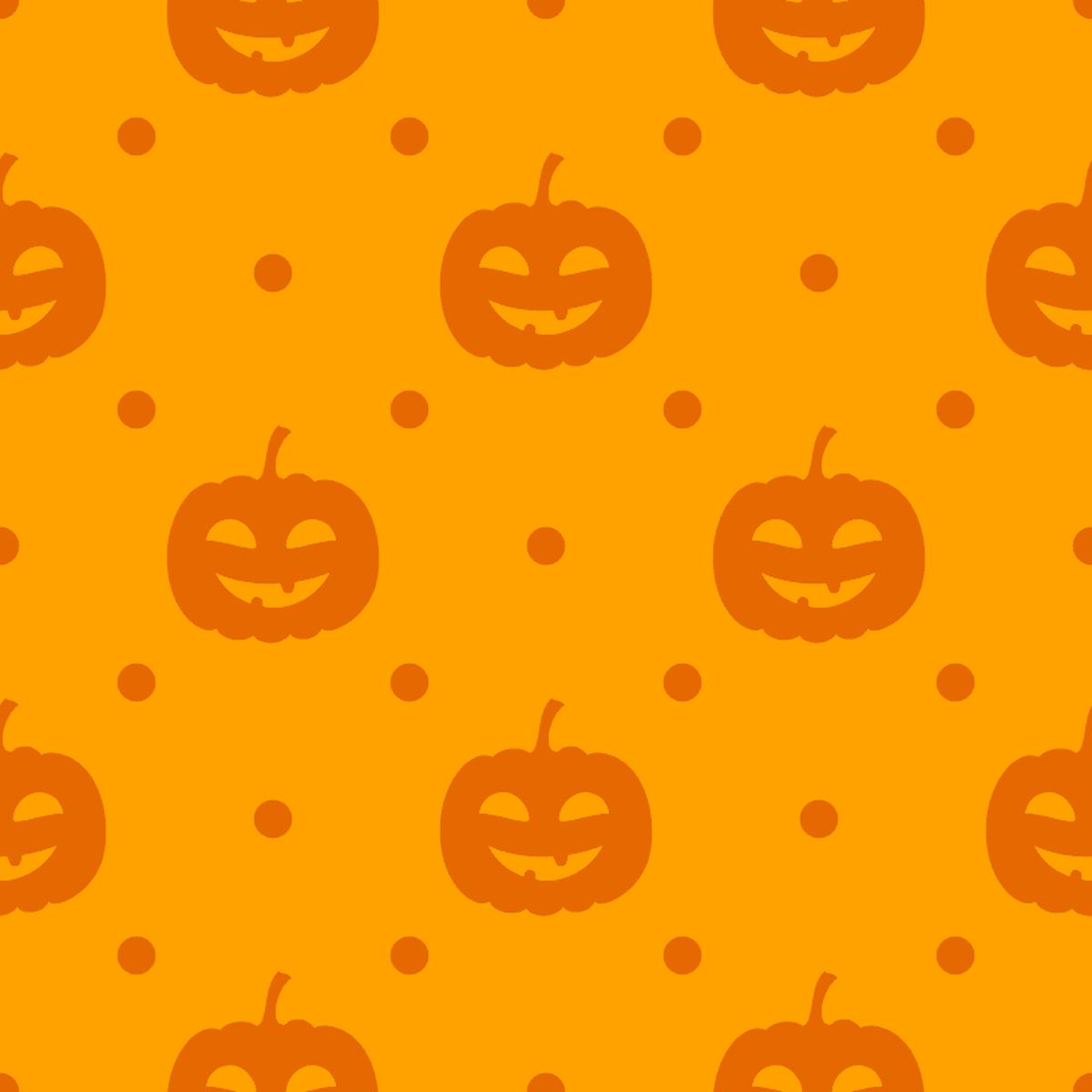 Tone on Tone Halloween Pumpkins Fabric - Orange