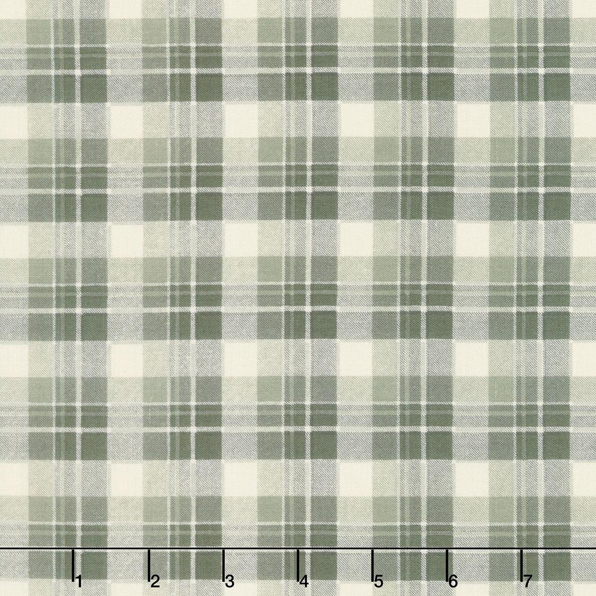 Wildlife Trail - Plaid Cream Green Yardage