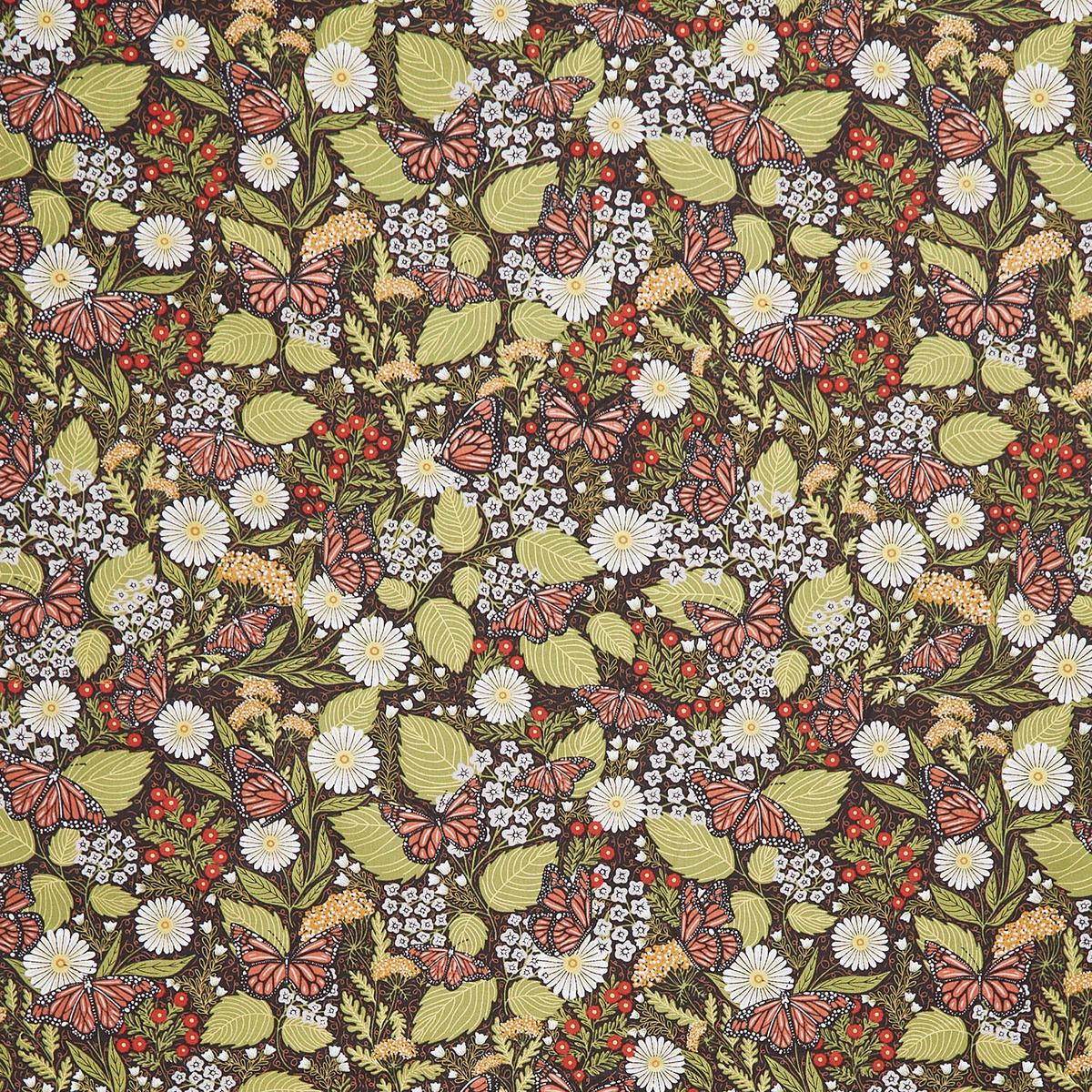Bee Garden - Summer Butterfly Black Metallic Yardage