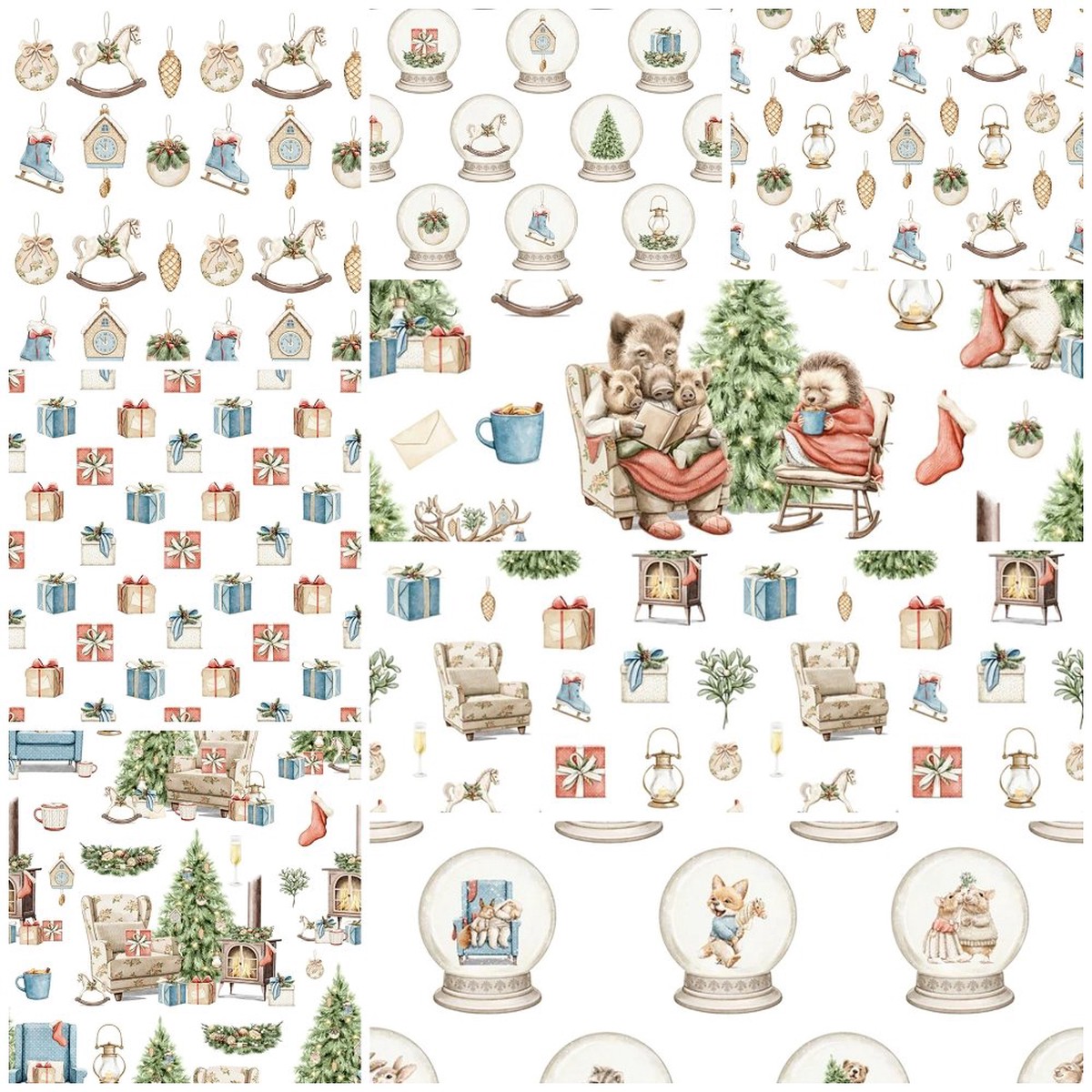 Christmas Little Critters Volume 2 Fat Quarter Bundle - 8 Pieces