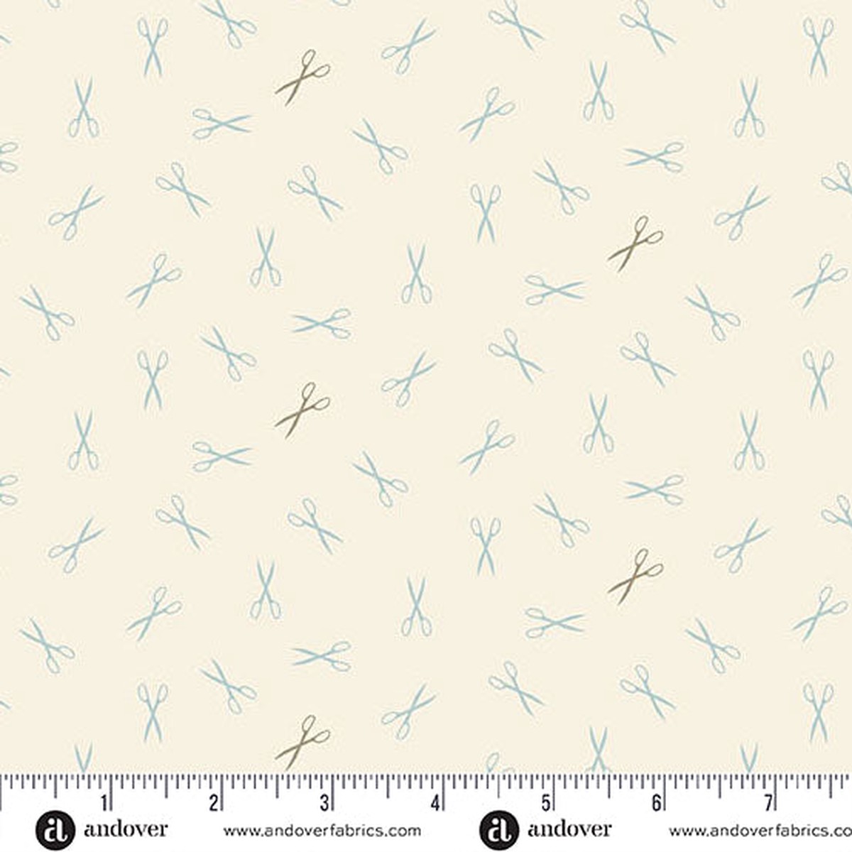 Fabric Andover Laundry Basket Quilts Lace Good Scissors Sewing Bird by the Quarter Yard A-1612-L