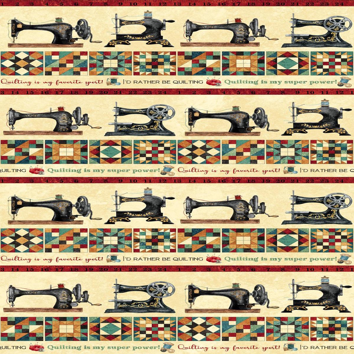 Stonehenge Stitchin' DP28341-12 Beige Multi Border Stripe