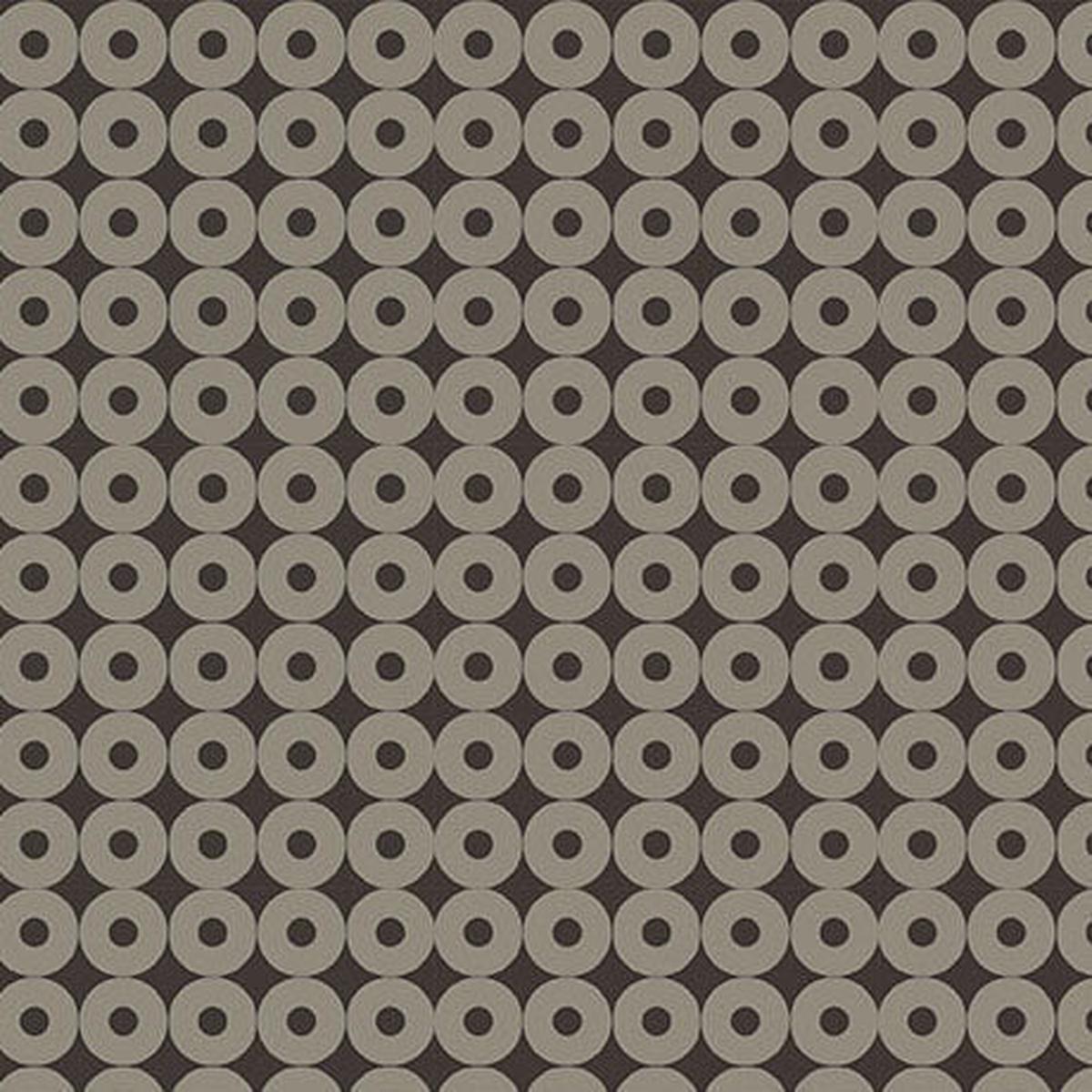 Brown Modern Refinement Circle Grid Geo Cotton 43"/44" Fabric Per Yard