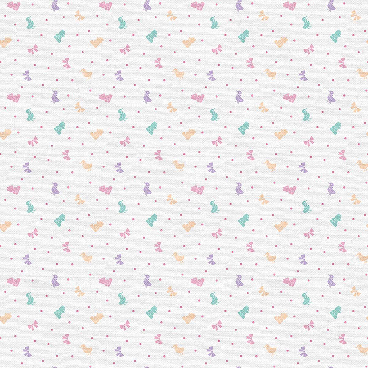 Ditsy Ducks & Bows - Pink Multi - Quilting Cotton