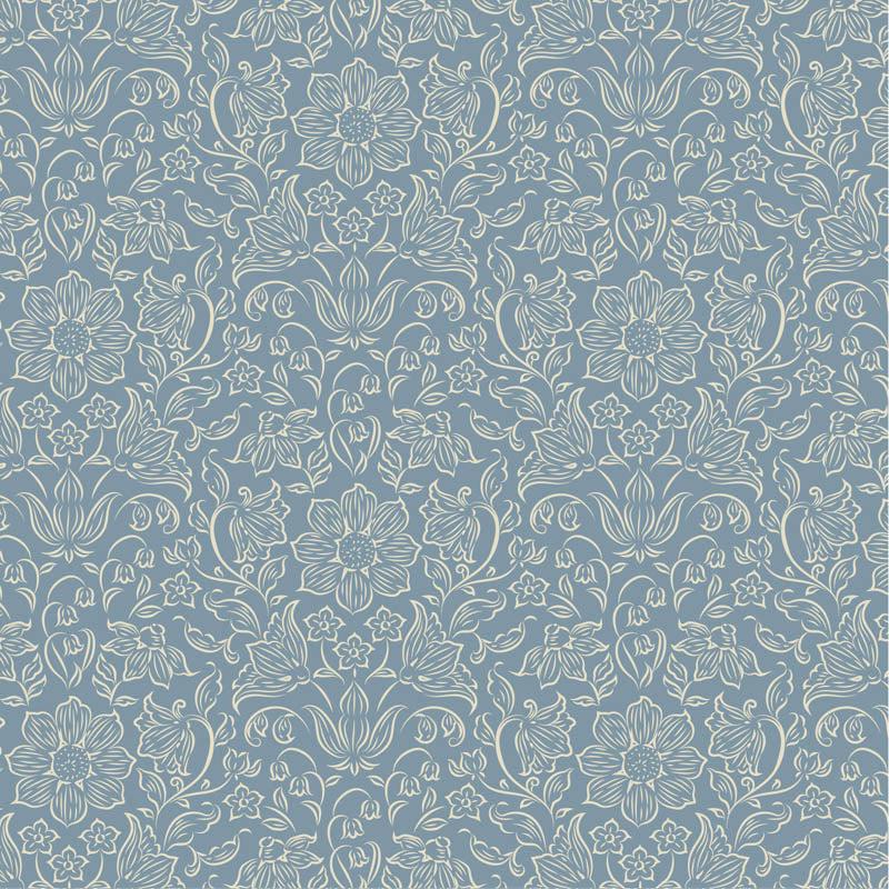 Fabric Tilda Blue Lila Songbird Blenders by the Quarter Yard TIL110158
