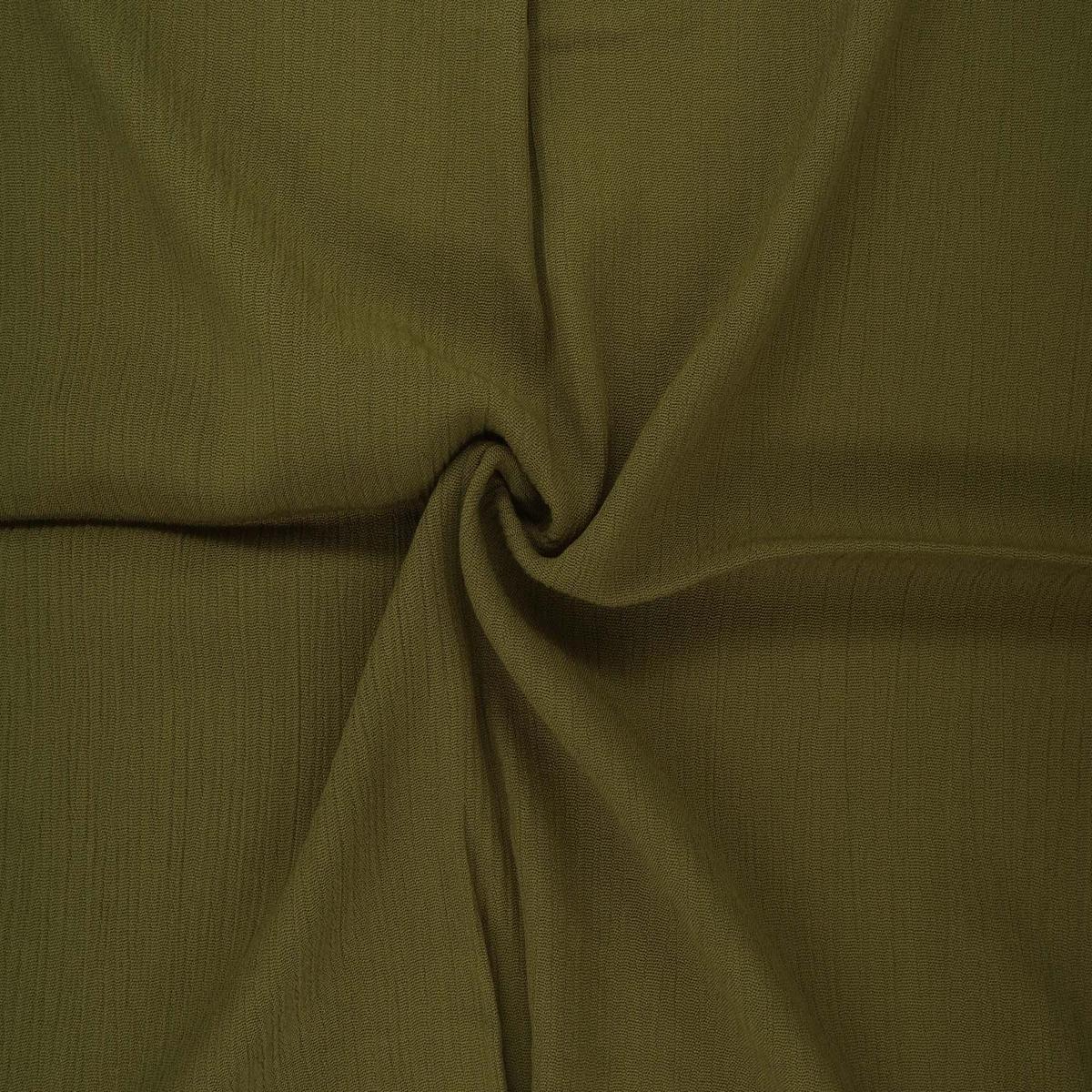 Rayon Crepon Solid Woven Fabric - CRP3143 - OLIVE VINTAGE
