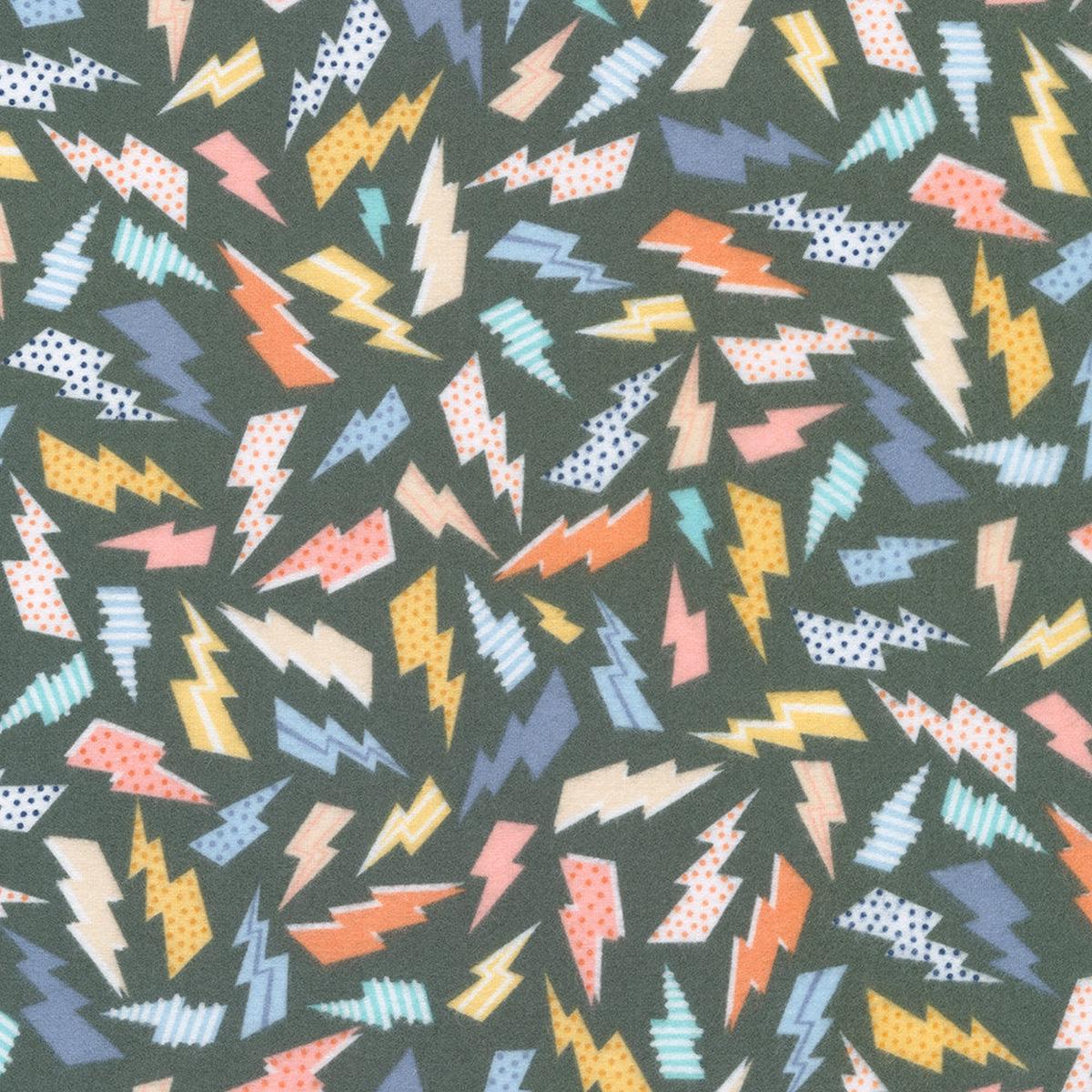 Lightning Strike Charcoal Flannel