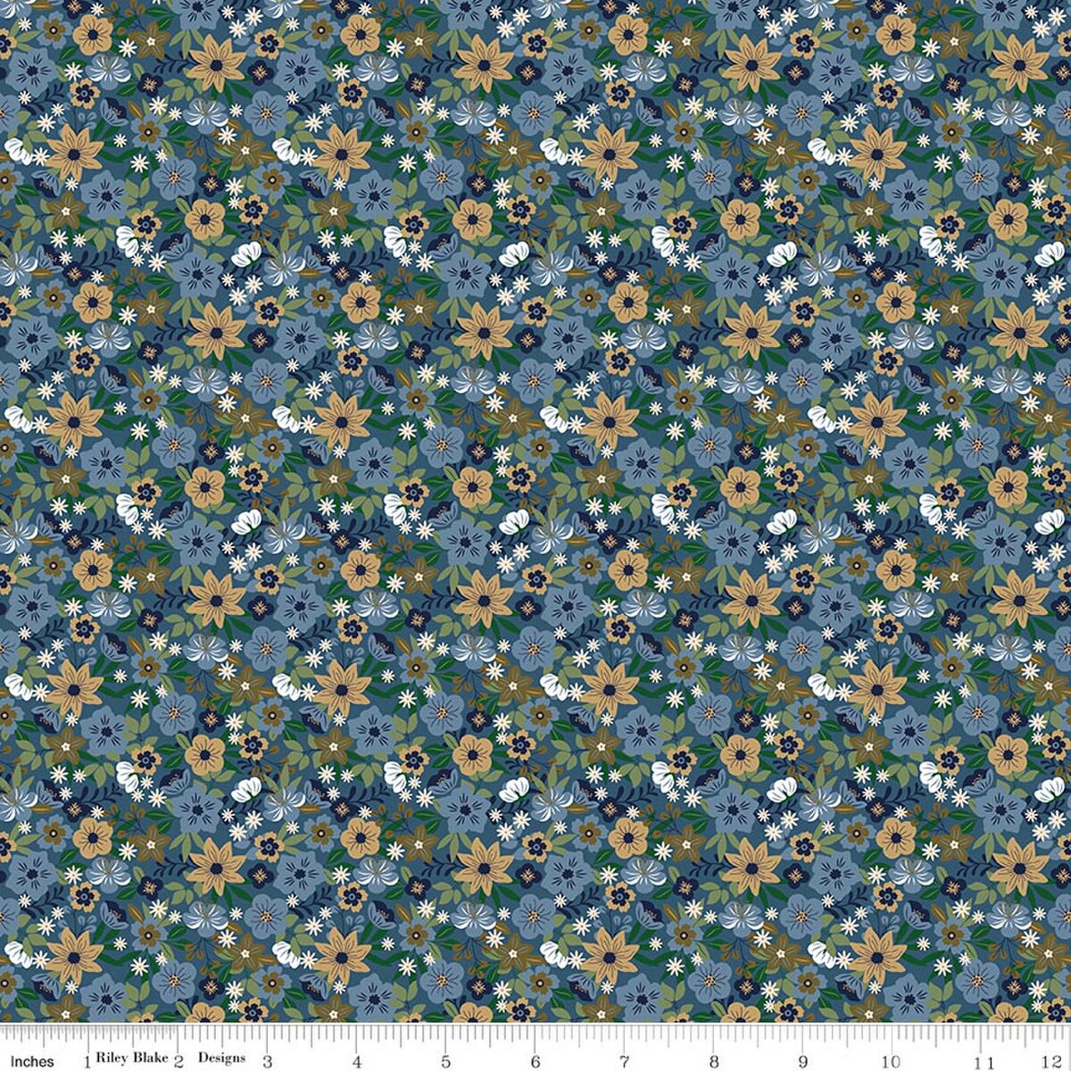 Fabric Riley Blake Blueberry Park Garden A Spoonful of Sugar by the Quarter Yard C17084-BLUEBERRY