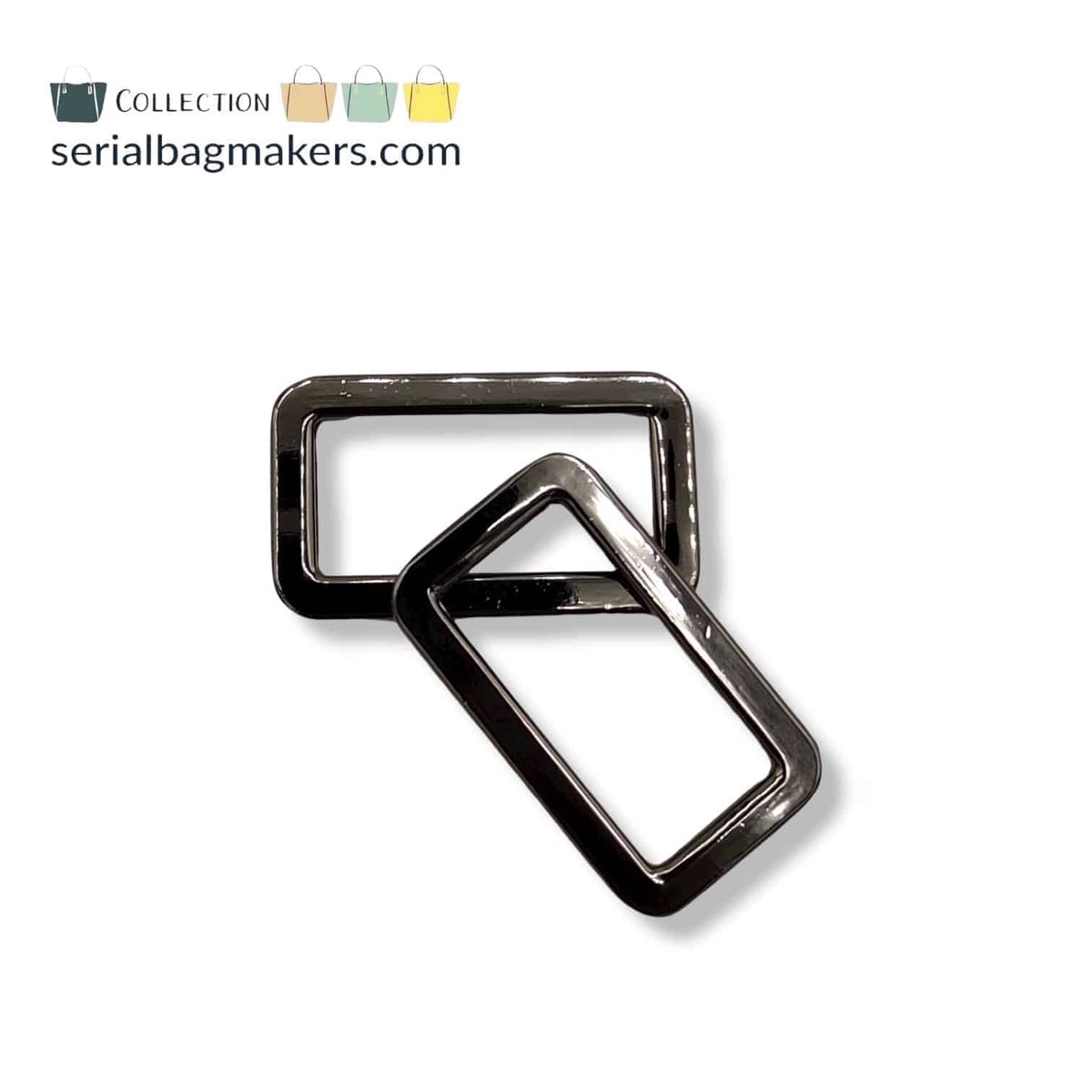Serial Bagmakers Sleek Rectangular Ring 1 (25mm) Gunmetal