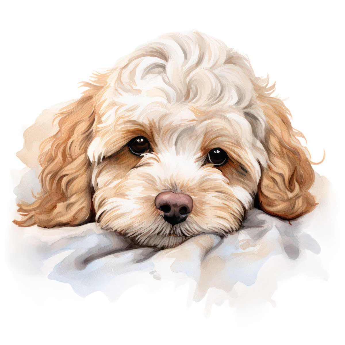 Cute Cavapoos Fabric Panel 70