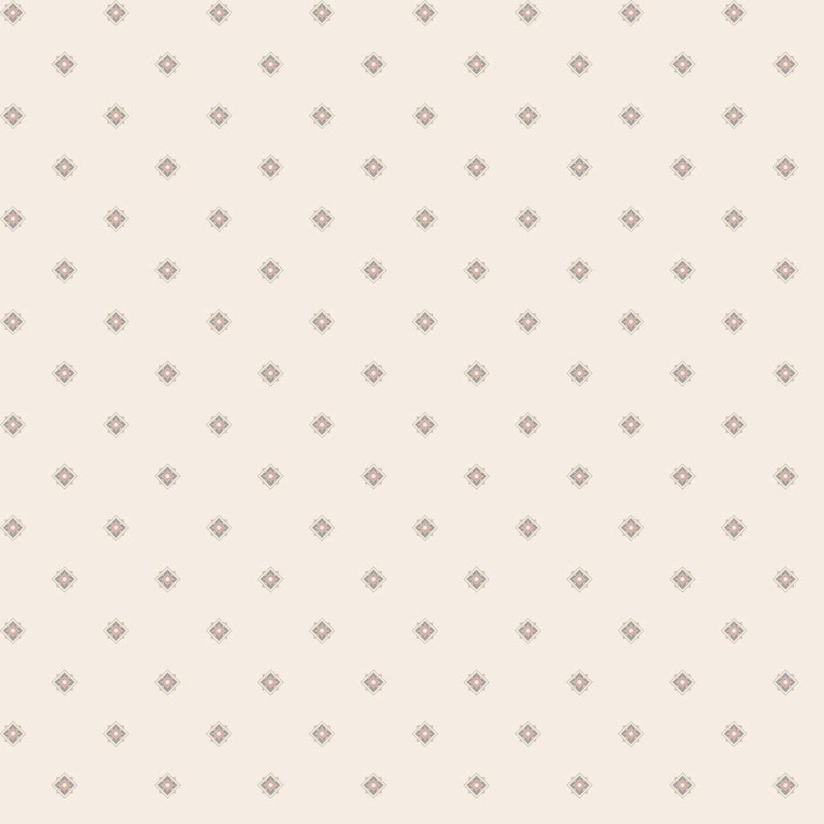 Geo White Meadow Blush 43"/44" Cotton Fabric Per Yard