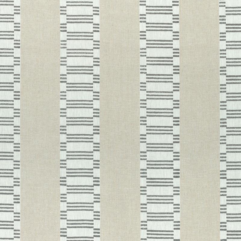 Japonic Stripe Nara Grey Fabric by Anna French