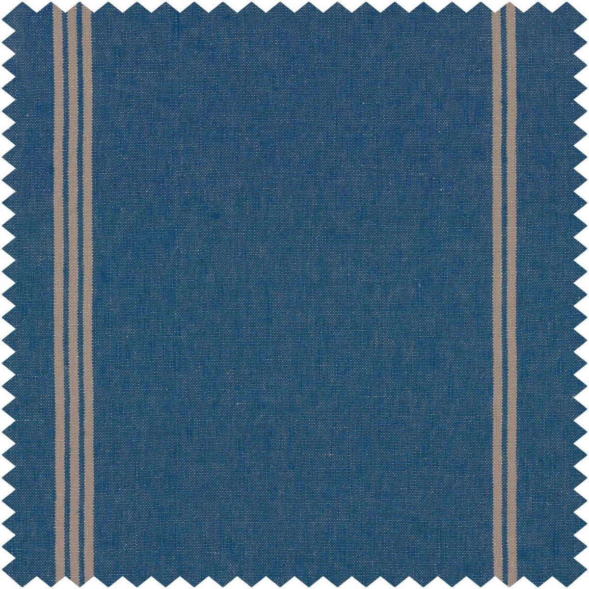 Katalin Stripe Heavy Linen Blue Taupe Fabric