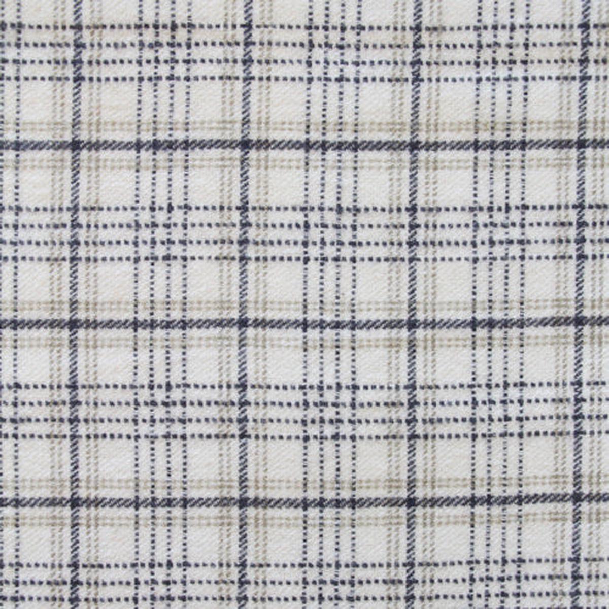 Oatmilk Crosshatch Plaid FLANNEL from Highlands Flannel