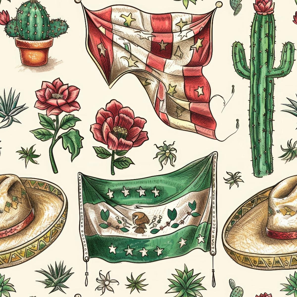 Celebrate Mexico Pattern 5 Quilting Cotton Fabric