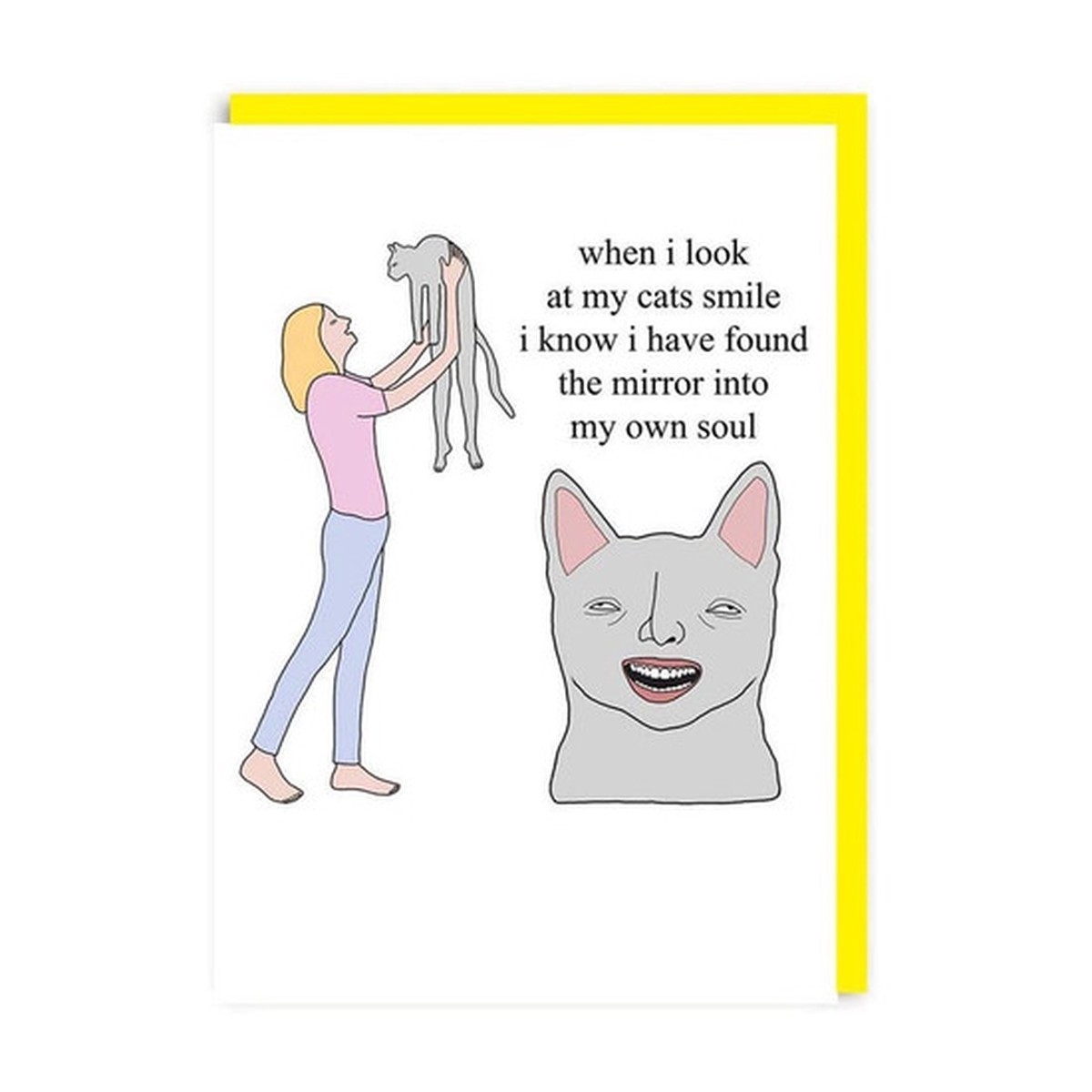 Greeting Card - Chris (Simpsons Artist) Cat's Smile