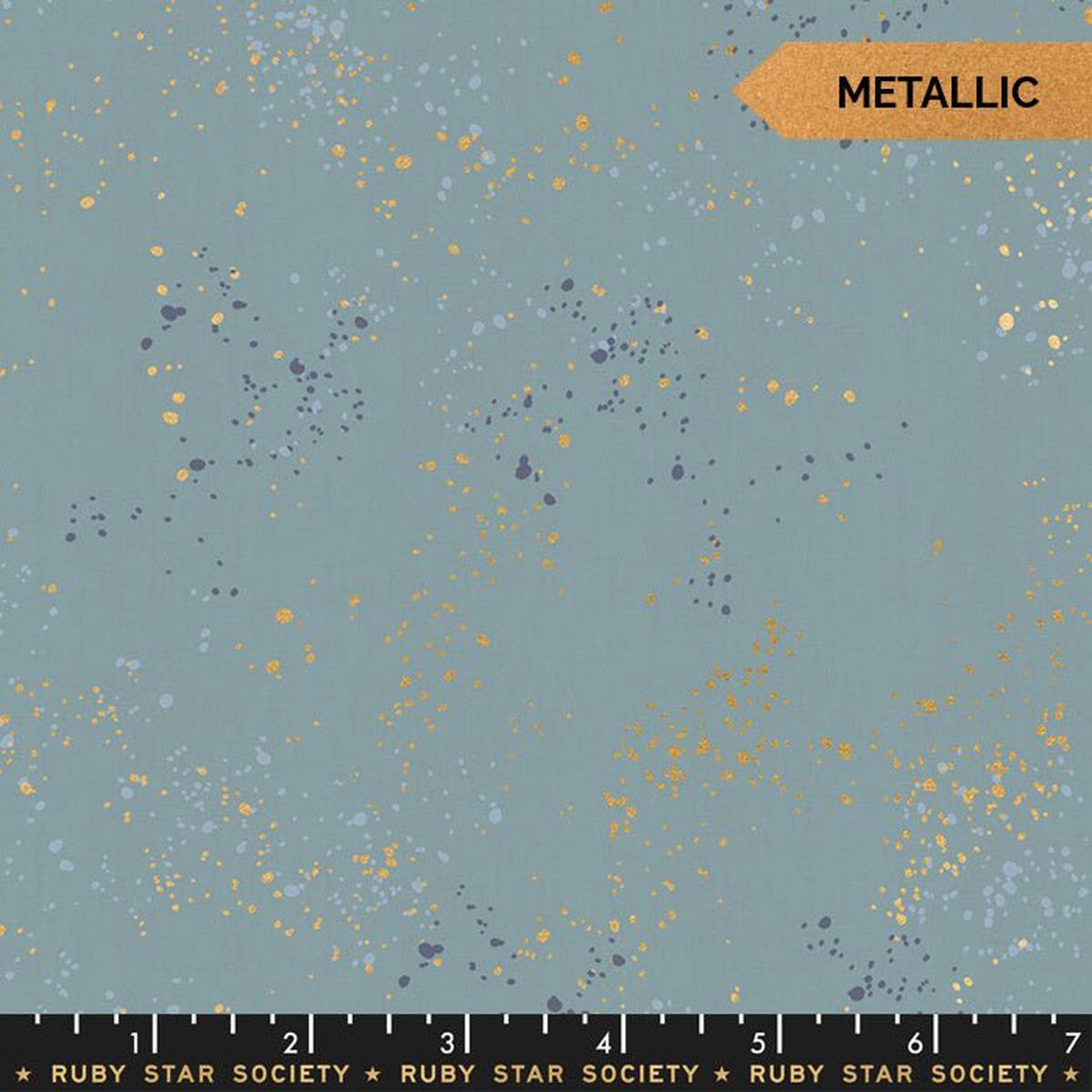 Metallic Soft Blue Speckled Ruby Star Society for Moda (14 yard)