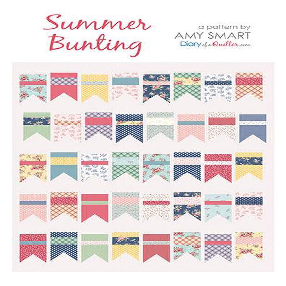 SALE Summer Bunting Quilt PATTERN P123 - Amy Smart - Riley Blake Designs - INSTRUCTIONS Only - Piecing Beginner & Fat Quarter Friendly
