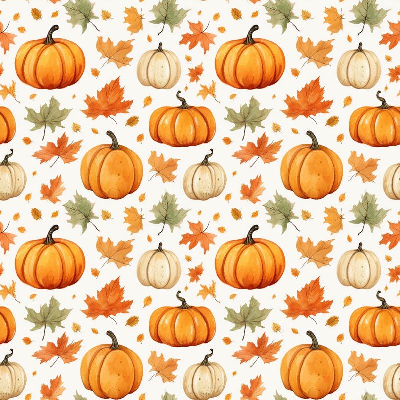 Vintage Autumn Pattern 2 Quilting Cotton Fabric