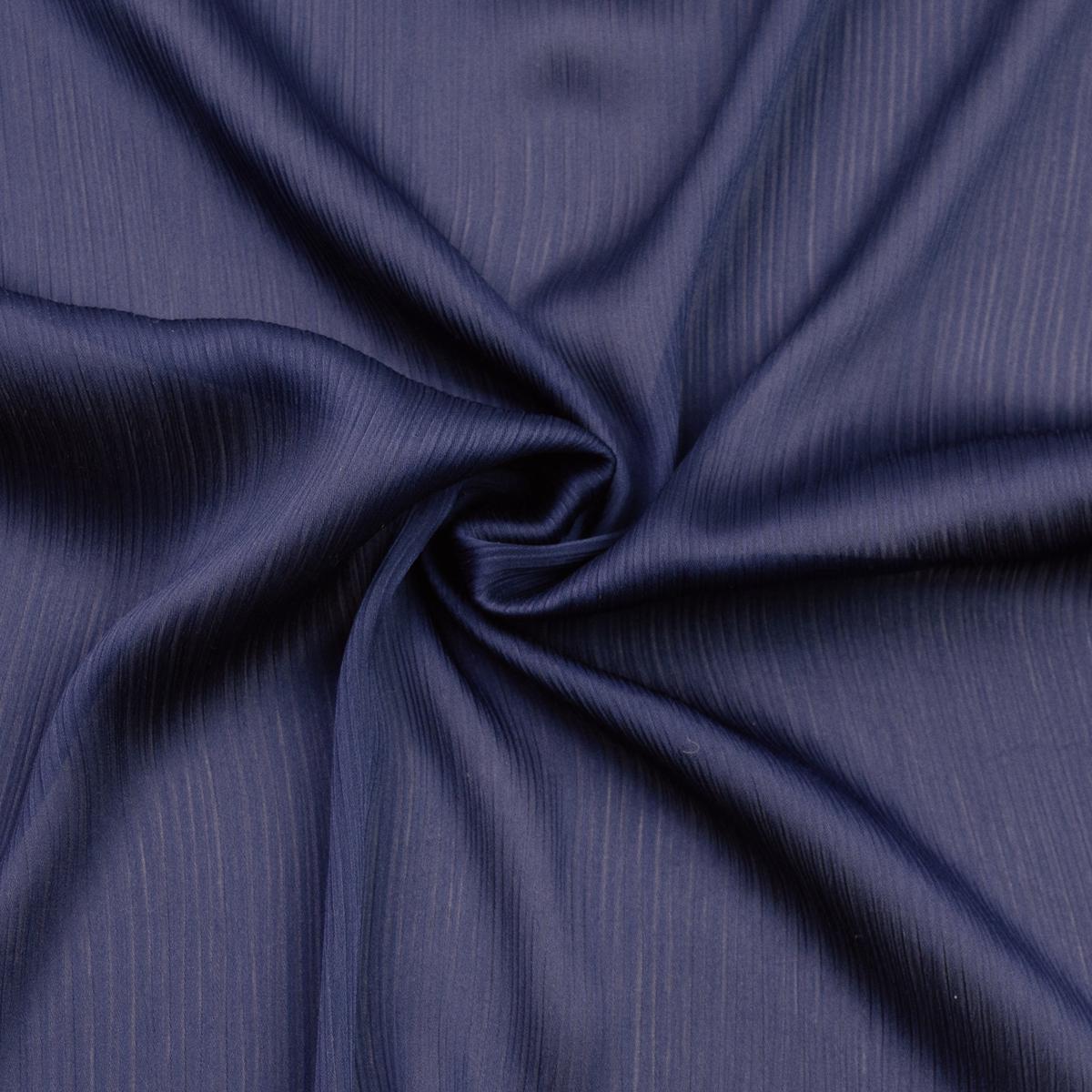 Cady Navy Textured Polyester Fabric