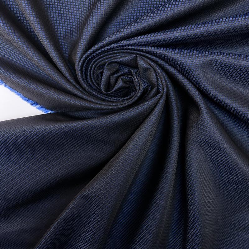 Changeant Blue Black Wool Fabric