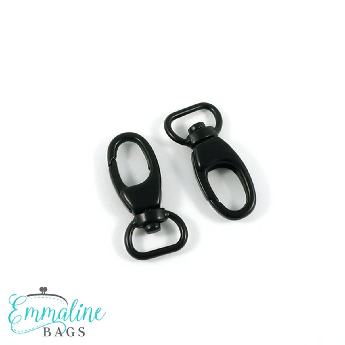 Emmaline Bags Swivel Snap Hook Designer Profile 1/2 (12mm) in Matte Black