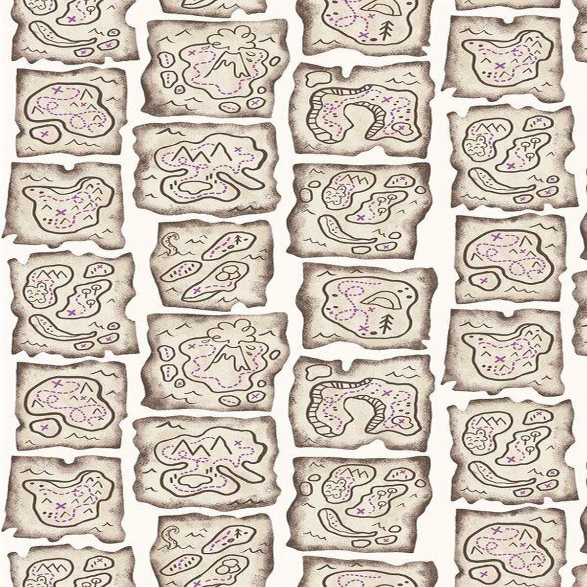 Kraken Treasure Map By Julia Green For RJR Fabrics Sand