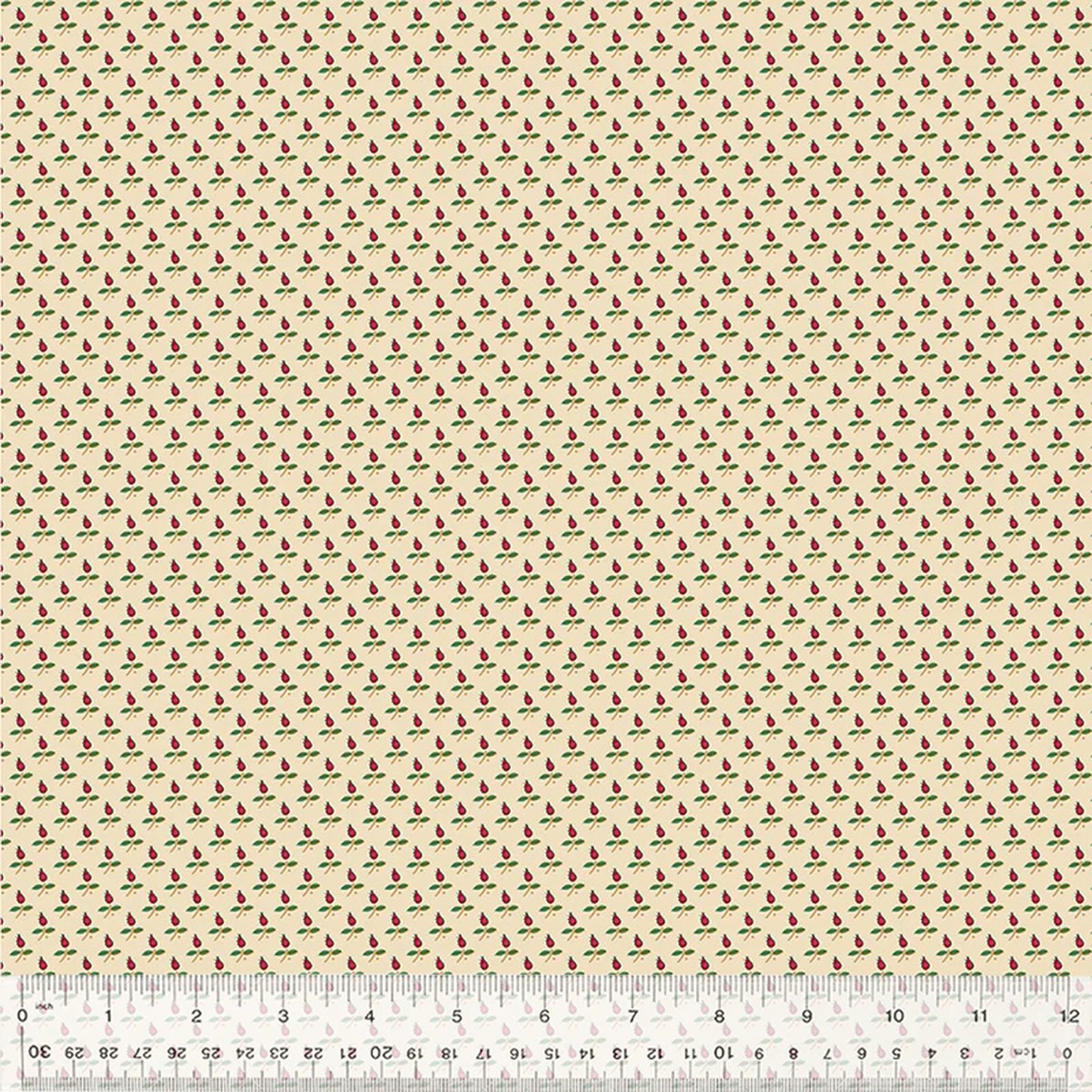 Fabric Windham Cream Prairie Circa: Turkey Red by the Quarter Yard 54733-4