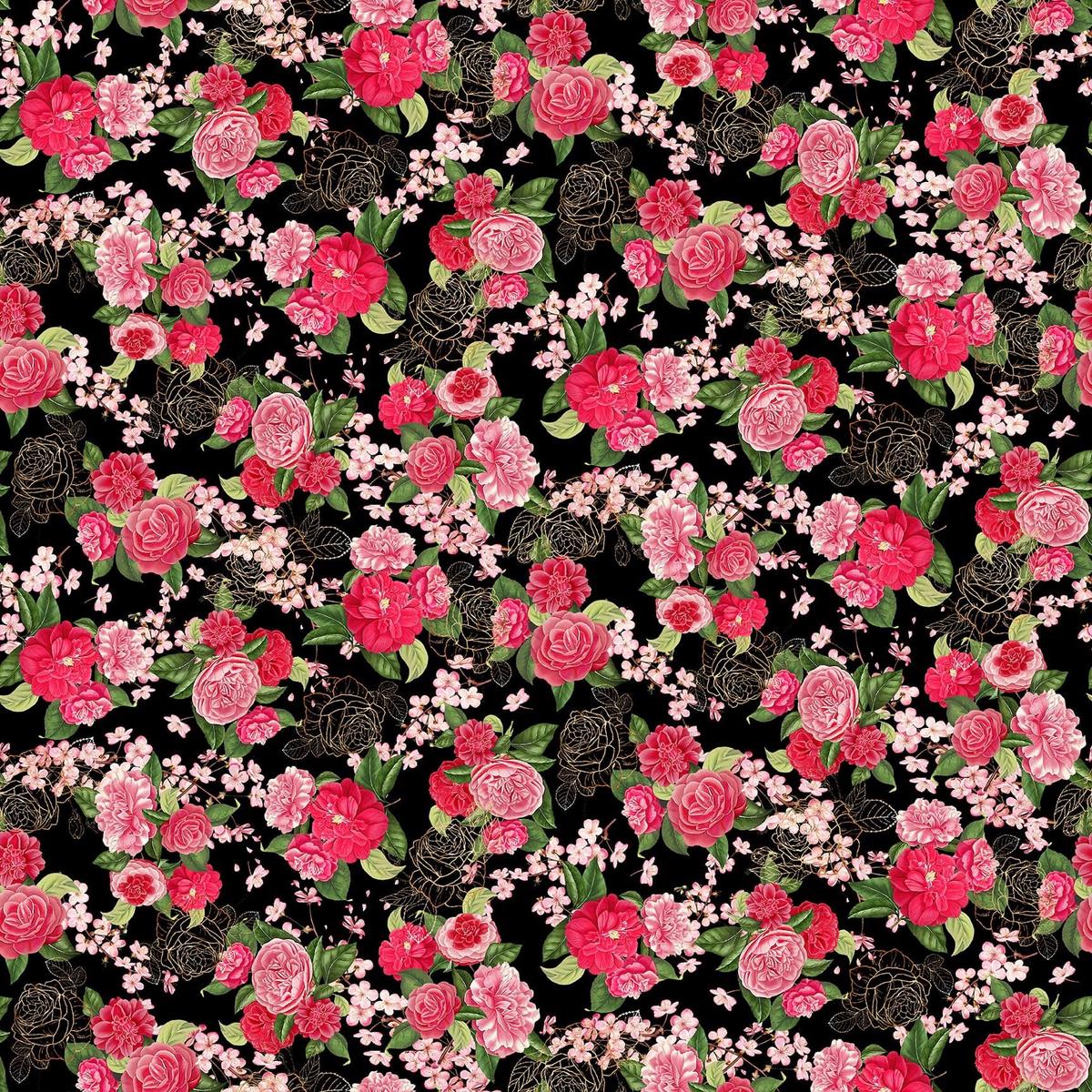 Black Floral Romance by Catriona Crehan (14 yard)