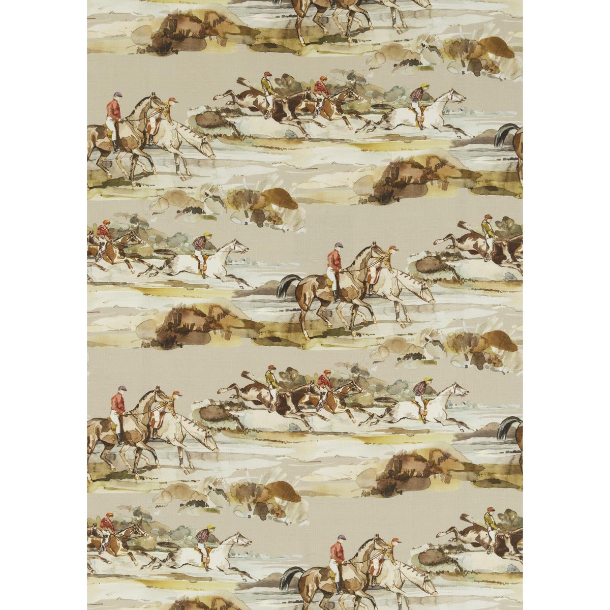 Mulberry Morning Gallop Linen GreySand Fabric