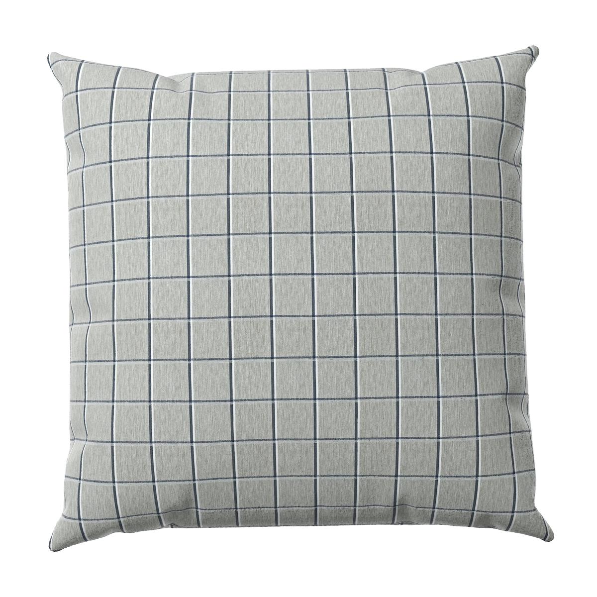 Throw Pillow in Check With Me - Feather