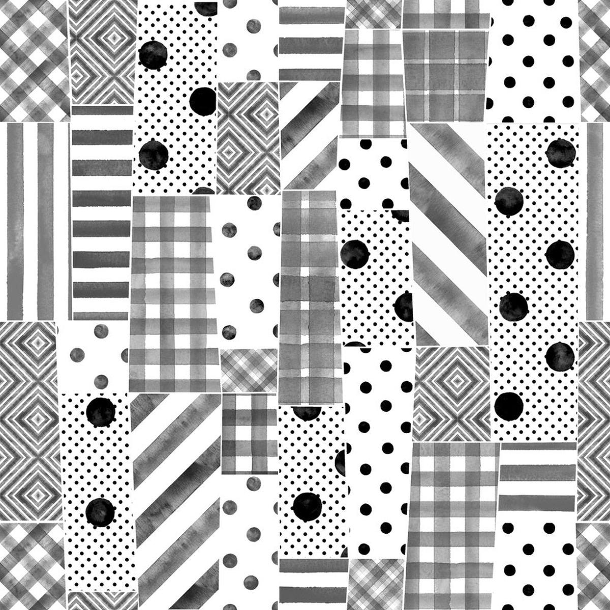 Trendy Patchwork Pattern #6 Fabric