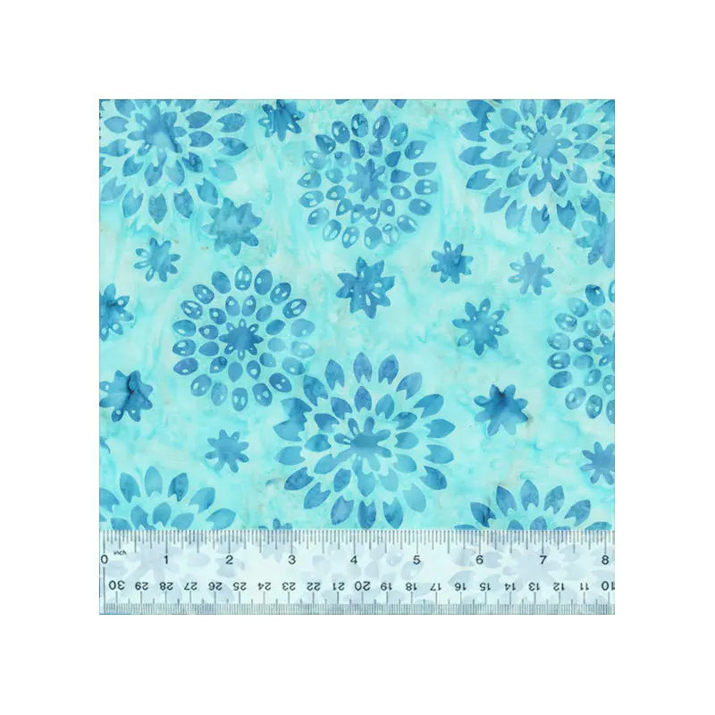 JDJ - Oasis Jacqueline de Jonge 3672Q-X Turquoise Mum Burst Batik Cotton
