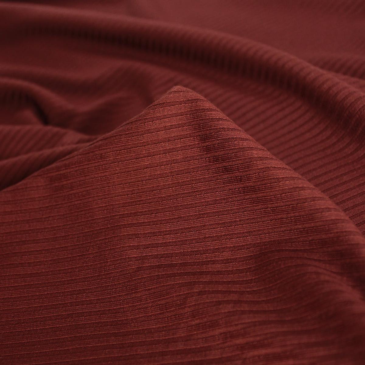 Medium Weight Bamboo Rib Knit - Spice