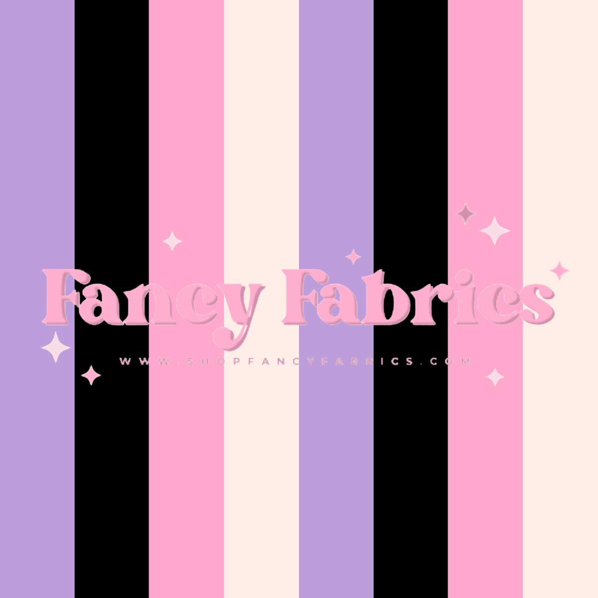 Pink + Black + Purple Stripes | PREORDER | By The Yard